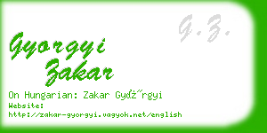 gyorgyi zakar business card